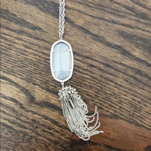 Kendra Scott silver and grey necklace